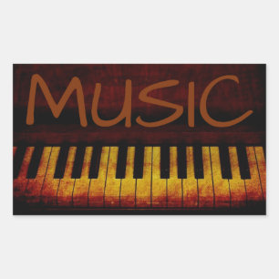 Piano, Musique, Autocollant