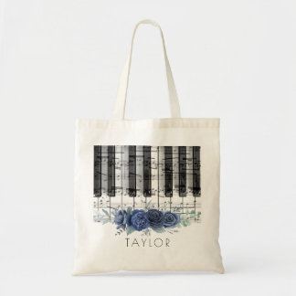 piano musique bleu rose sac fourre-tout