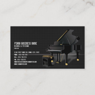 Piano noir moderne - Carte simple d'affaires*