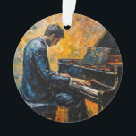 Piano Player - Peinture à l'huile<br><div class="desc">Oeuvre de Brady Arnold</div>