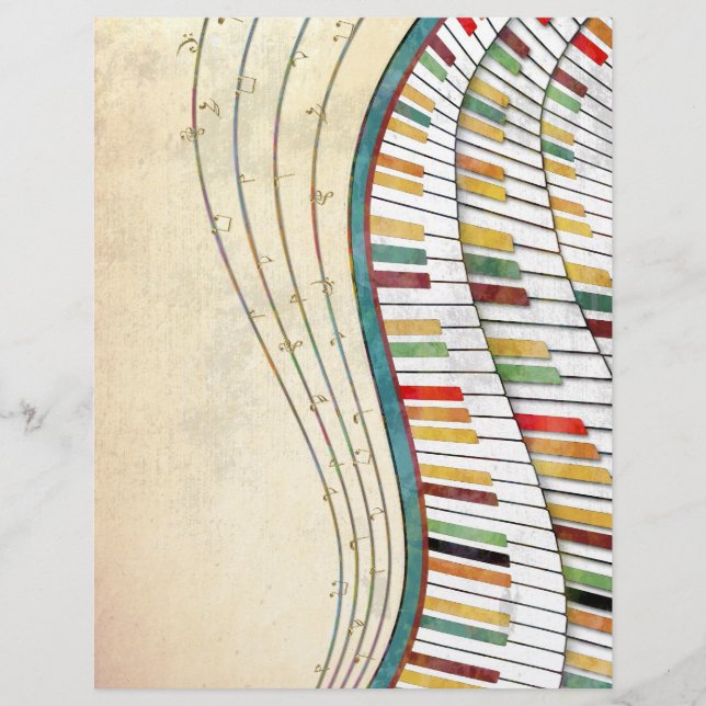 Piano robuste et coloré rétro (Devant)