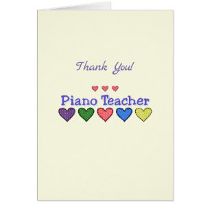 Piano Teacher GH Carte de remerciements