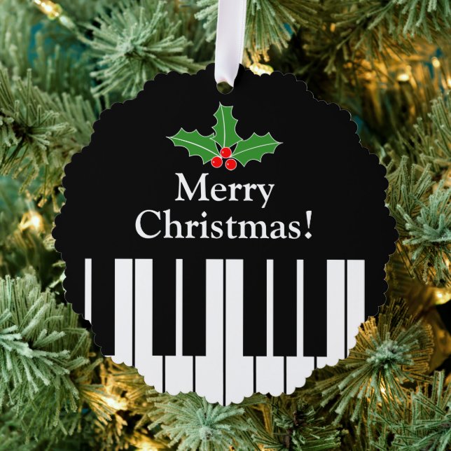 Piano touches de Noël carte d'arbre ornement (Insitu (Arbre))