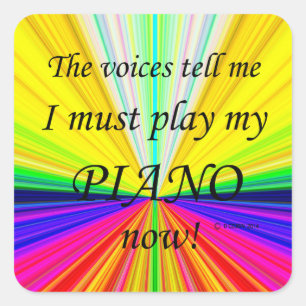 Piano Voices Dit Doit Jouer Sticker Carré