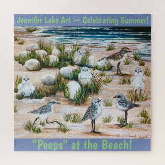 Piaulements au puzzle de plage