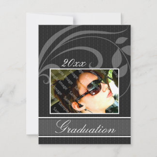 Pic Black Open House Party Invitations de diplômes
