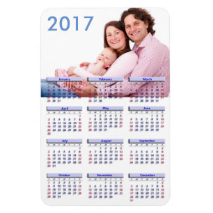 Pic Famille Cute 2017 Mini Magnet Calendrier