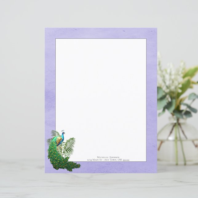 Pic Vibrant | Feuille papier lavande (Debout devant)