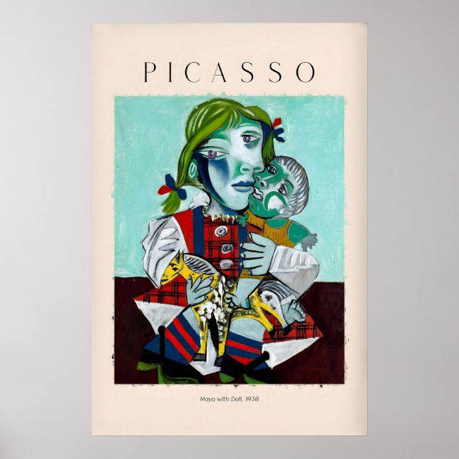 Picasso Maya avec Poupée938 Impression de Portrait (Devant)