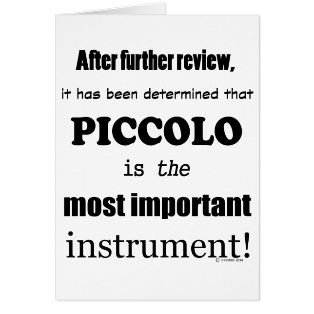 Piccolo Instrument le plus important (Devant)
