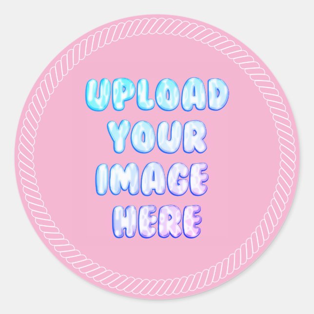 Pick Classic Round Sticker with a Business Logo (Devant)