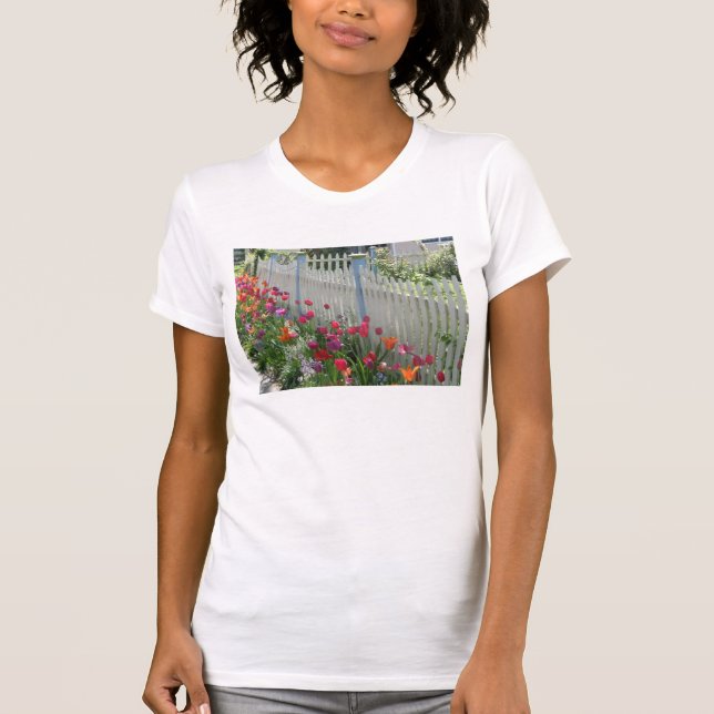Picket blanc avec t-shirt blanc Tulips (Devant)