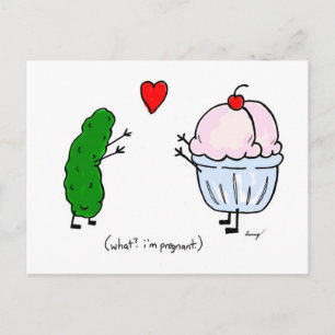 Pickle Loves Ice Cream Félicitations Carte Postale
