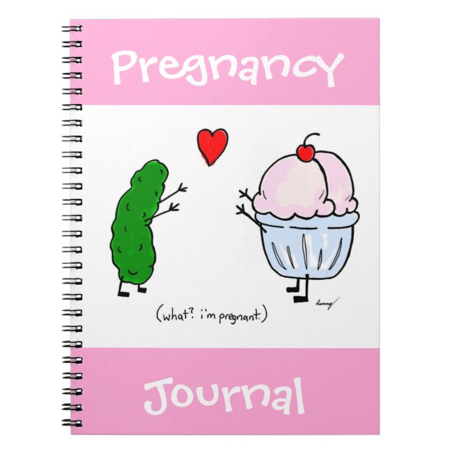 Pickle Loves Ice Cream Pregnancy Carnet Journal (Devant)