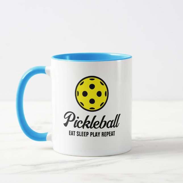 Pickleball amant tasse de café avec une citation d (Gauche)