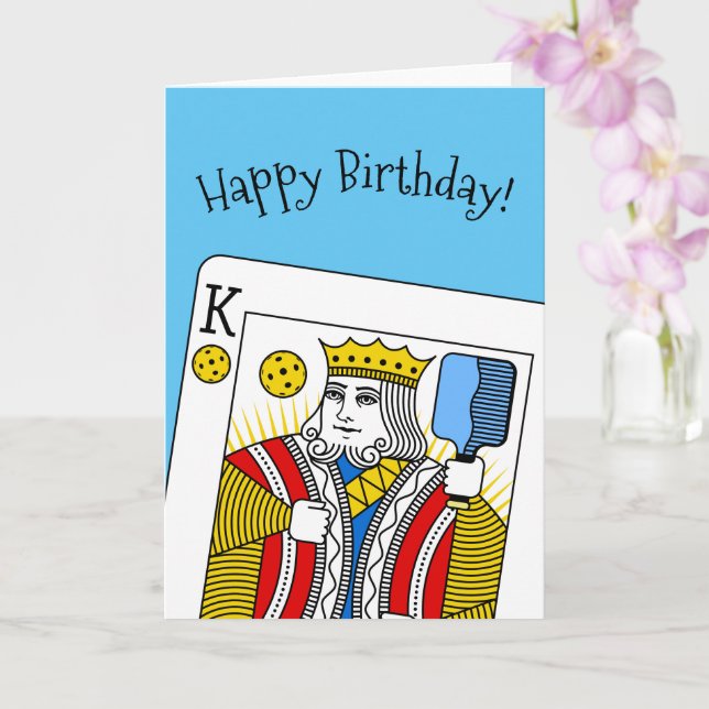 Pickleball Anniversaire Carte - Pickleball King (Orchidée)