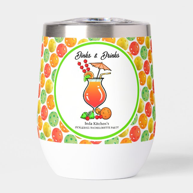 Pickleball Bachelorette Mariage Dinks & Boissons (Avant)