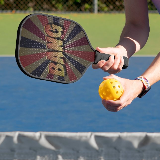 Pickleball BANG ! Raquette de puissance de la bande dessinée  (Insitu)