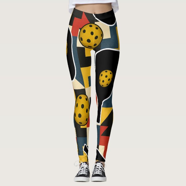 Pickleball Bold Van Doesburg Composition Leggings (Devant)