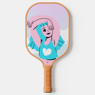 Pickleball conception d'art trans sur une raquette de pickleb