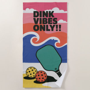 Pickleball DINK VIBES SEULEMENT Serviette de plage
