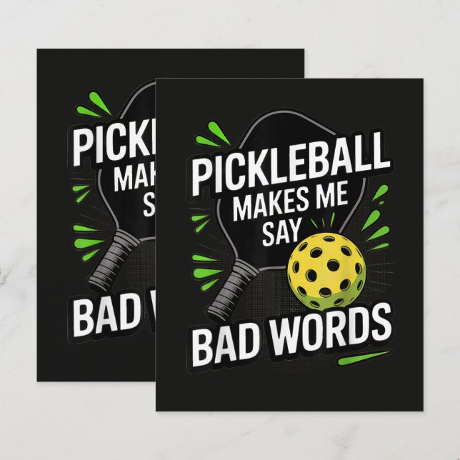 Pickleball Drôle Me Fait Dire Des Gros Mots (Devant / Derrière)