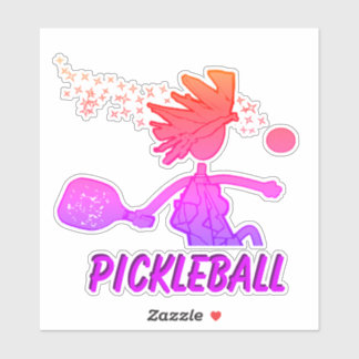 Pickleball en bleu - Autocollant en vinyle coupé s