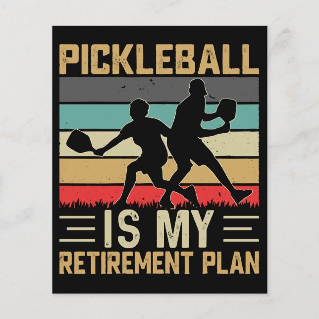 Pickleball est mon plan de retraite drôle Pickleba (Devant)