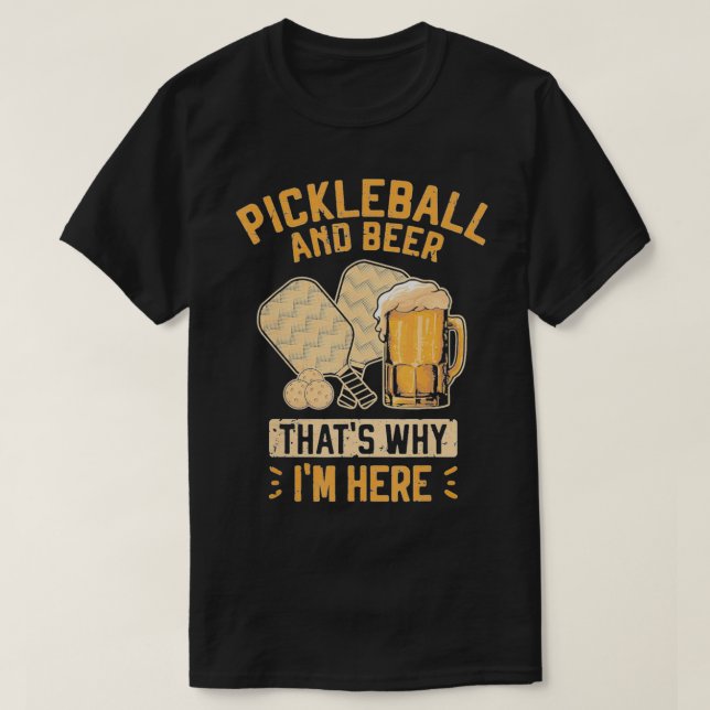 Pickleball et Beer Classic TShirt (Design devant)