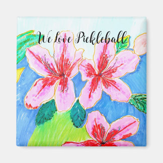 Pickleball Floral Magnet par Ariella & Lily Design