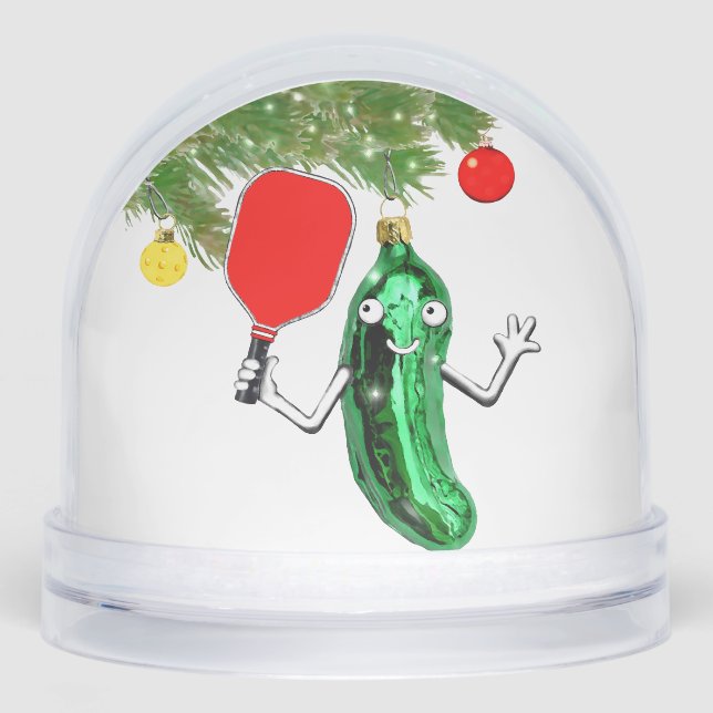 Pickleball Holiday Gift Snow Globe (Avant)