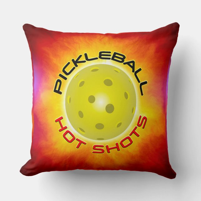 Pickleball Hot Shots 1 Coussin (Recto)
