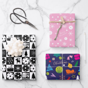 Pickleball 🎄 Joyeux Noël Enveloppement Papier Sh
