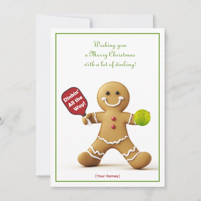 Pickleball 🎄 Joyeux Noël, texte personnalisé (Devant)