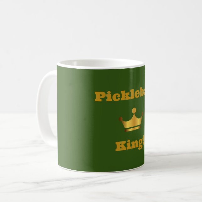 Pickleball King tasse à café - vert & or (Devant gauche)