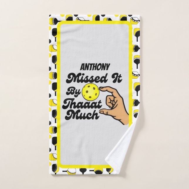 Pickleball L'a Manqué De Peu Personnalisé (Serviette à main)