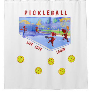 Pickleball Live Amour Rire Douche Rideau