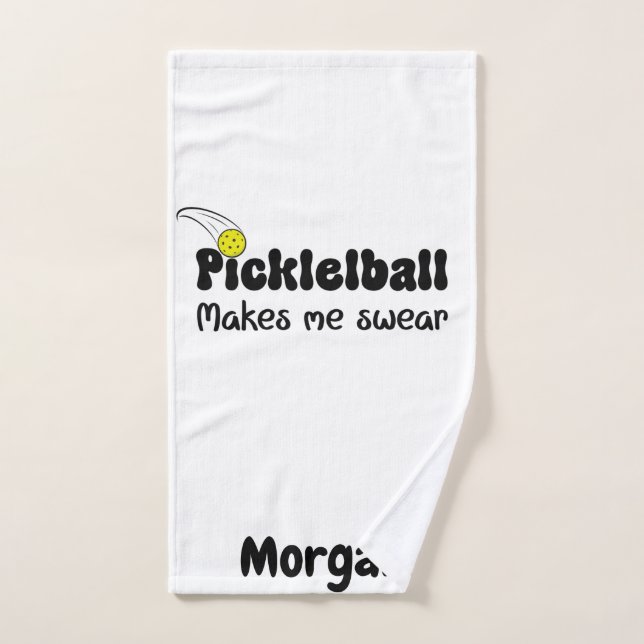 Pickleball me fait jurer - Funny Pickleball (Serviette à main)