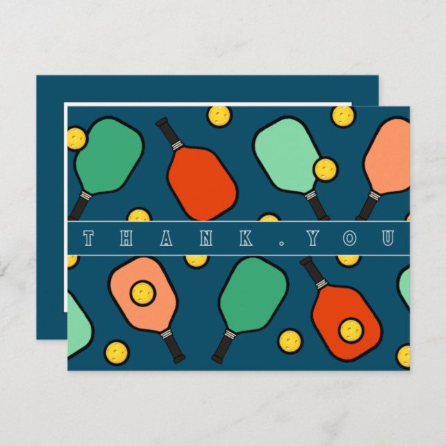 Pickleball Merci Cartes (Devant / Derrière)