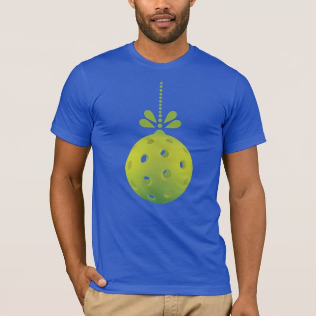 Pickleball moderne arbre de Noël bauble T-shirt (Devant)