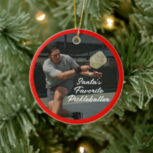 Pickleball Noël Ornement personnalisé