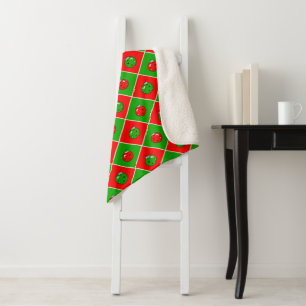 Pickleball Noël Rouge et Vert Ornement Plaid