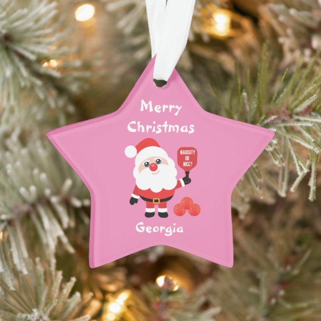 Pickleball 🎅 Père Noël Star Orament (Arbre)