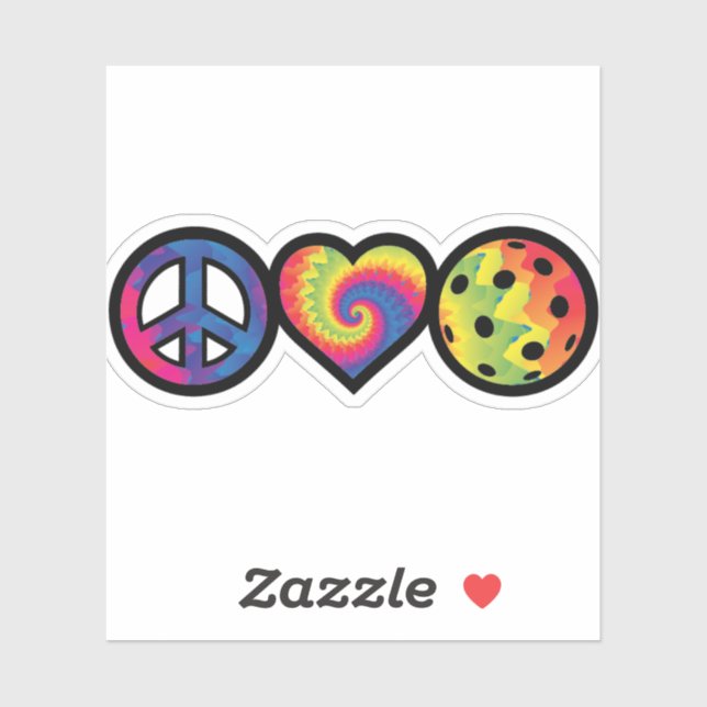 Pickleball Pickleball stickers Peace Love (Feuille)