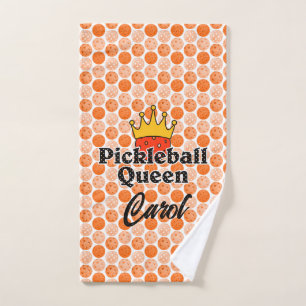 Pickleball Queen Orange Ball in Crown Personnalisé