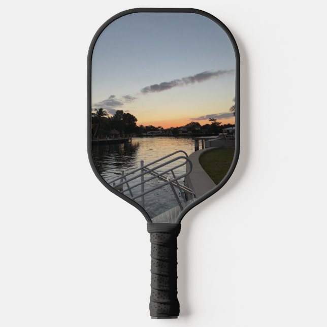 Pickleball raquette de pickle ball au coucher du soleil (Recto)