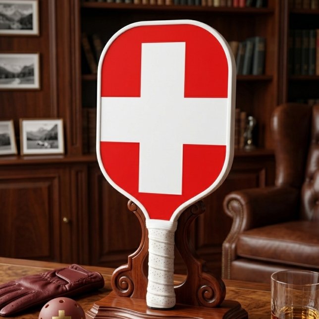 Pickleball Raquette de pickle-ball Symbole Croix-Rouge (Créateur téléchargé)