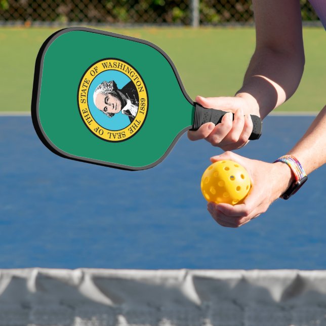 Pickleball Raquette de Pickleball, drapeau de l'État de Washi (Insitu)