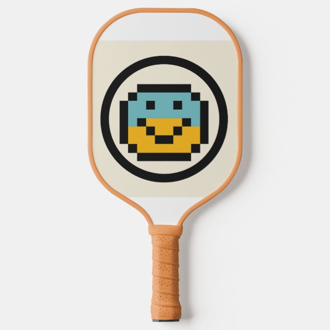 Pickleball Raquette de tennis avec un imoji (Recto)