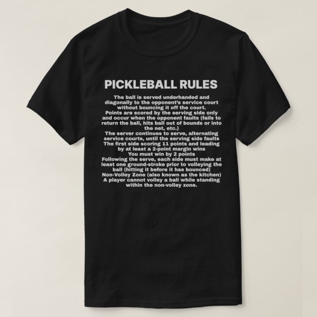 Pickleball Rules Classic TShirt (Design devant)